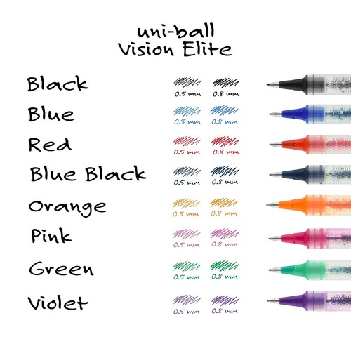 Uni-ball VISION ELITE Rollerball Pen Bold Point Black Ink (61231) 473864 - 第 4/7 張圖片
