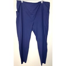 T by Talbots Leggings Knit Pants Indigo Blue Pockets Size 3X