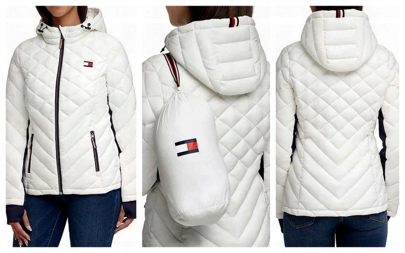 Tommy Hilfiger Women’s Puffer Jacket White Nylon Winter - Image 2 of 4