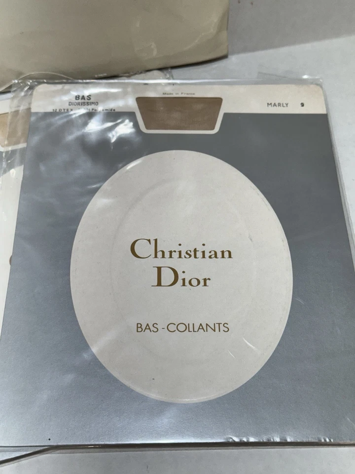 Juego de Pantimedias Christian Dior Vintage Nuevo de Lote Antiguo con Sobre Original Talla 9 NUEVO Foto 2 de 4