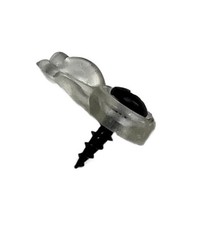 Glass Cabinet Panel Retainer Clips with Screws, 25 Pack, Clear Flush