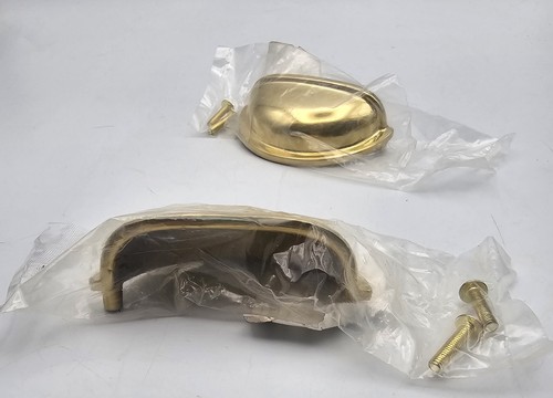 Amerock BP 4235-B Polished Brass Drawer Pulls ~ 3" Cup New PAIR - Picture 3 of 7