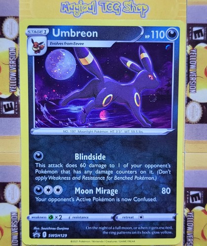 Pokemon Umbreon Black Star Promo SWSH129 Evolving Skies Cosmos Holo
