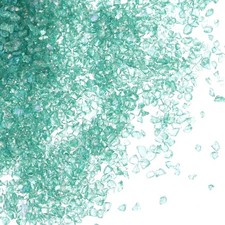 Crushed Glass Glitters Colorful Irregular Glass Chips Chunky Stones Mint Green