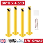 4 Pack Safety Bollard Post 36" x 4.5" Removable Traffic Parking Barrier Bollards