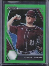 2021 Panini Prizm Draft Picks #PDP182 Hayden Juenger Lime Green Prizm #/75