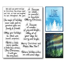 Arbuya Christmas Verses Clear Stamps Set Christmas Sayings Scrapbooking Stamp...