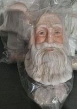 3 Mangelsen's 3  Porcelain Santa Claus Head  Hands 162-29 76MM Lot of 3 NEW