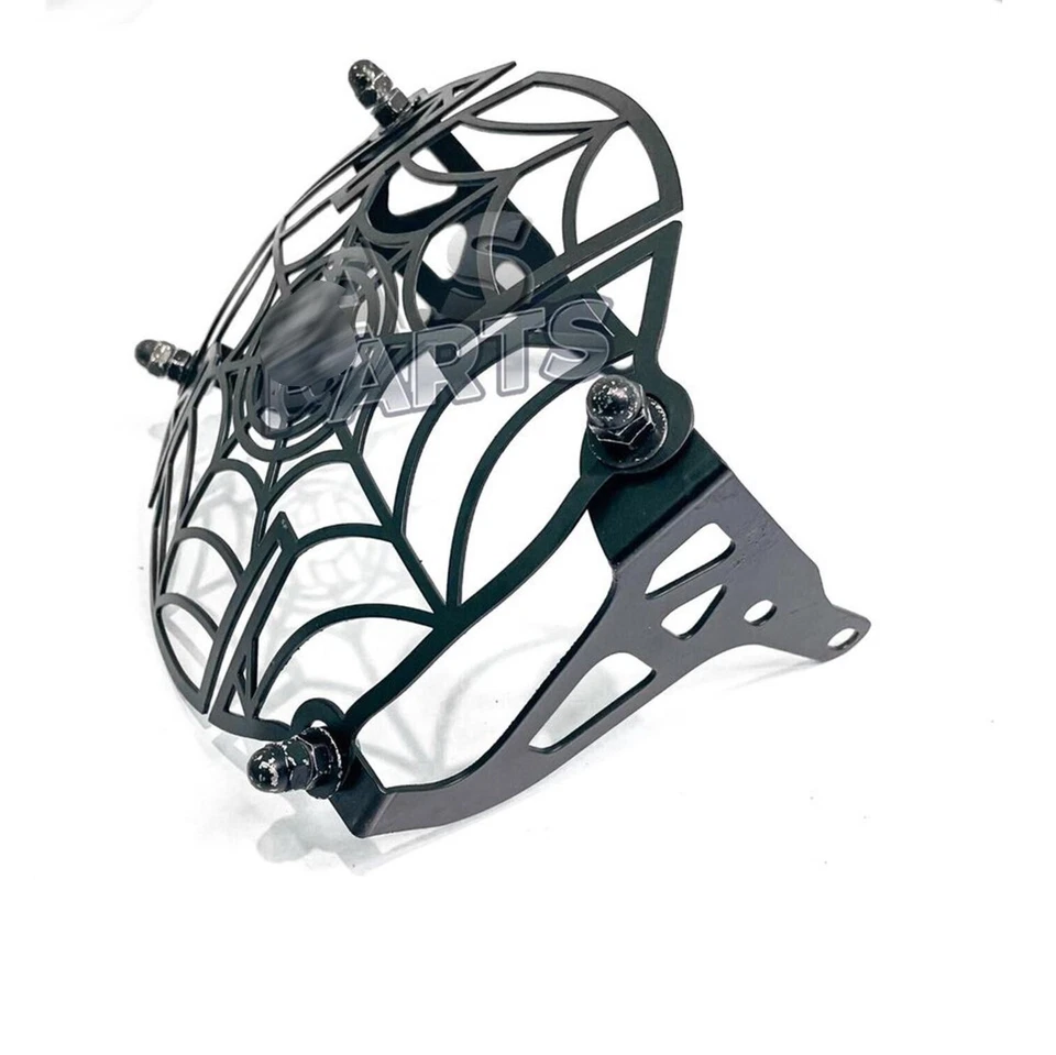 Fit For Royal Enfield Meteor 350cc - "Headlight Grill Set Black Spider Design" - Изображение 4 из 4