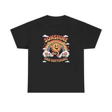Sunshine And Suffering Graphic T Shirt NEW Heavy Cotton Tee