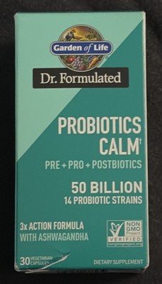 Garden of Life Probiotics Calm 50 Billion, 30 Vegetarian Capsules -EXP: 05/2026+