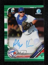 2019 Bowman Chrome Prospects Green Refractor 32/99 Alejandro Kirk Auto 2x4