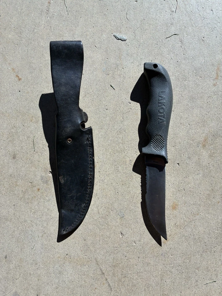 Винтажный охотничий нож Lakota Partner 8,5 общая длина лезвия 4 дюйма и ножны - Изображение 2 из 3