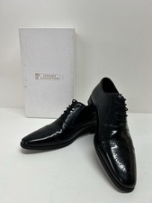 Authentic Versace Collection Black Cap Toe Oxford Dress Shoes – Size 44
