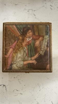 Musical Trinket Box ''Two Young Girls at the Piano'' (c. 1892)