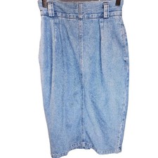 Calvin Klein Sport. Vintage, High Waisted, Jean Midi Skirt. Size: 4