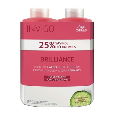 Wella Invigo Brilliance Shampoo & Conditioner for Coarse Colored Hair Liter