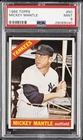 1966 TOPPS #50 MICKEY MANTLE PSA 9