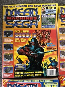 Mean Machines Sega Magazine Job Lot Of 7 Vintage Gaming Magazines and Supplement