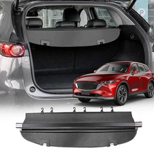 Mazda CX-5 2017-2024 Retractable Trunk Cargo Cover Luggage Shade, Carbon Fiber