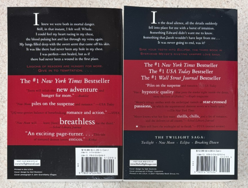 Twilight Stephanie Meyer New Moon + Eclipse Softcovers FIRST EDITIONS NEW - Picture 2 of 4