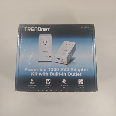 TRENDnet Powerline 1300 AV2 Adapter Kit, TPL-422E2K, Includes 2 x TPL-422E