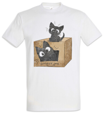 Amaze Me Cats T-Shirt Cat Person Love Addicted Addiction Geek Nerd Box Boxes
