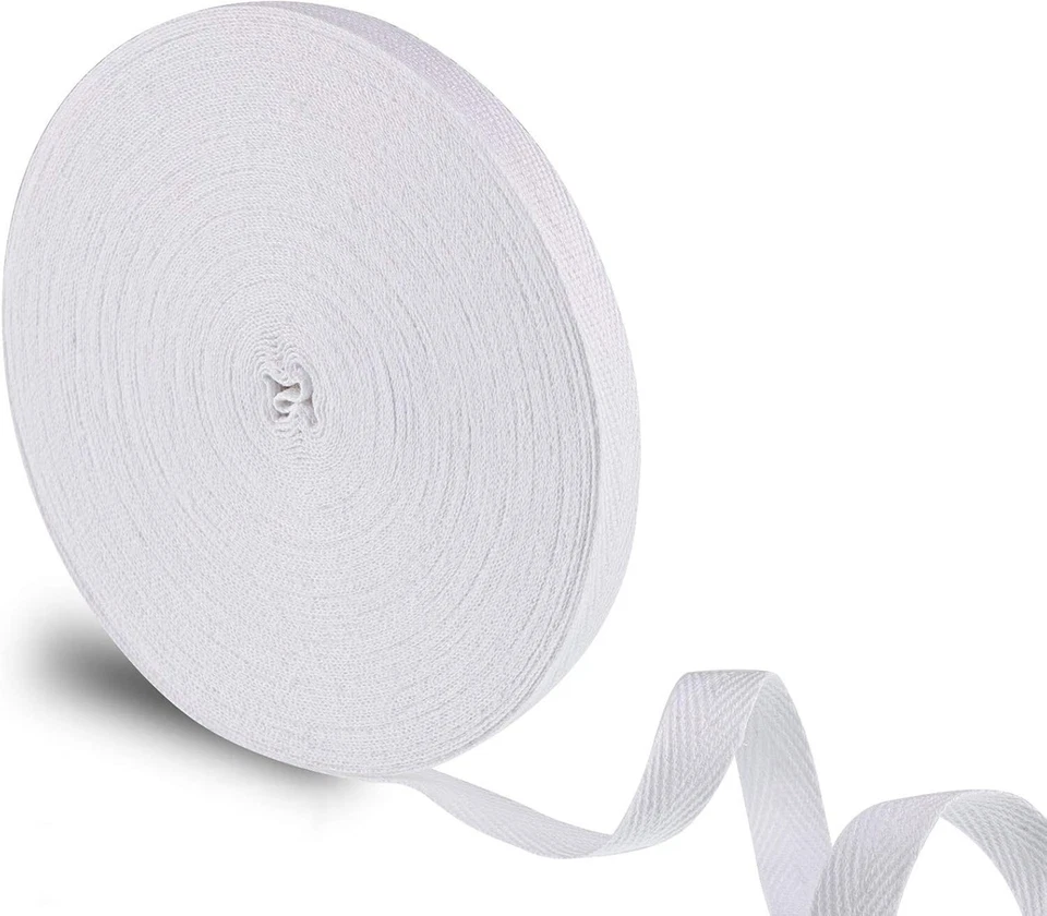 Versatile Herringbone Twill Ribbon, 1/2 Inch x 25 Yards, DIY Craft Essential - Image 3 of 4