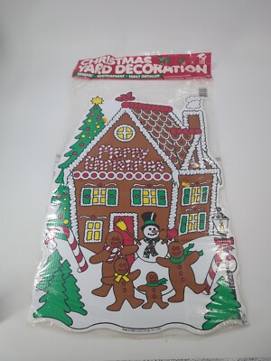 Christmas Yard Sign Christmas Ginger Bread House New! 1995