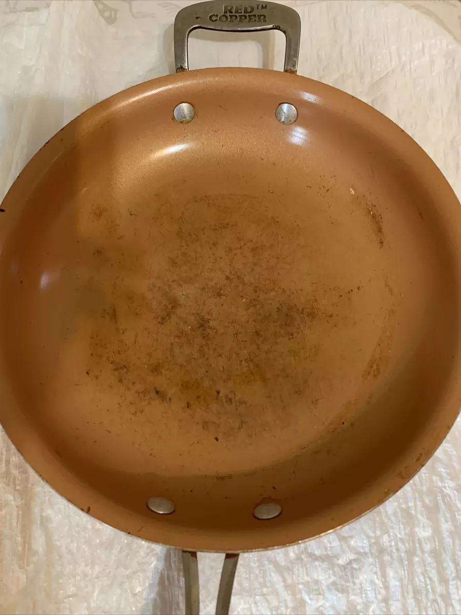 Red Copper Ceramic Copper Fry Pan 9.5