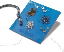 Beadalon Bead Mat Tacky 4.25-Inch-by-4.25-Inch,Blue Small, Blue