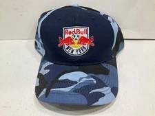 Red Bull New York Hat Cap Soccer MLS Bayer Blue Camouflage Adjustable Official