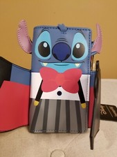 Cartera Loungefly Disney Lilo and Stitch Vampire Stitch Pajarita Halloween Solapa NUEVA