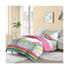 dream FACTORY Kids 5-Piece Complete Bed Set Easy-Wash Super Soft Microfiber C...