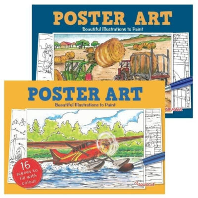 A4 Poster Arts - Adults Therapy Relaxation Colouring In Painting Single Book.