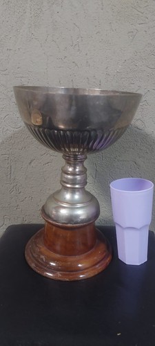 Old horse racing trophy ,Nice Ilusion horse Argentina silverplated with wood - Picture 8 of 8
