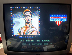 American Gladiators (Nintendo NES, 1993) w Manual - Tested! Works!