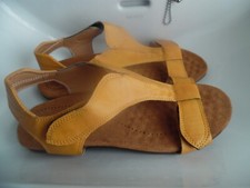 Mustard  Yellow  Faux Leather Low Heel Ladies Sandels size  42  8