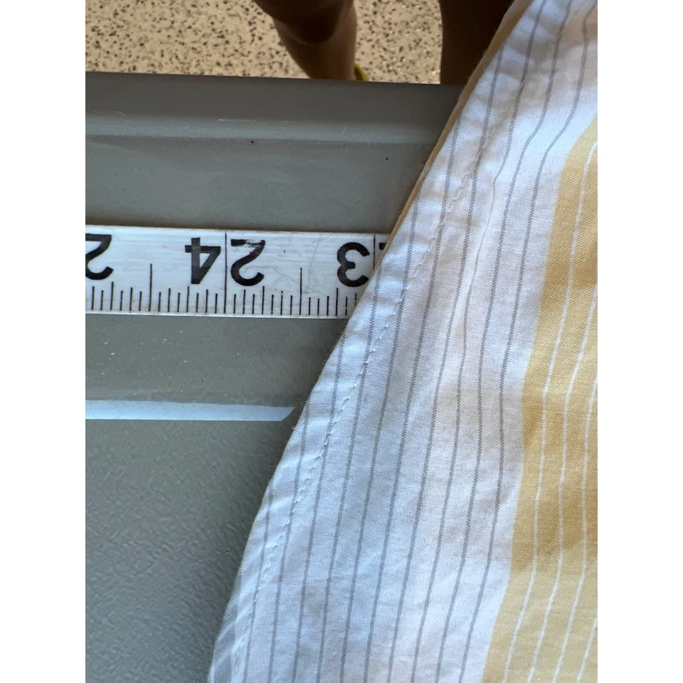 Camisa Urban Pipeline Rayas MaxFlex Abotonada Niños L Amarillo Blanco Gris Preppy Foto 3 de 4