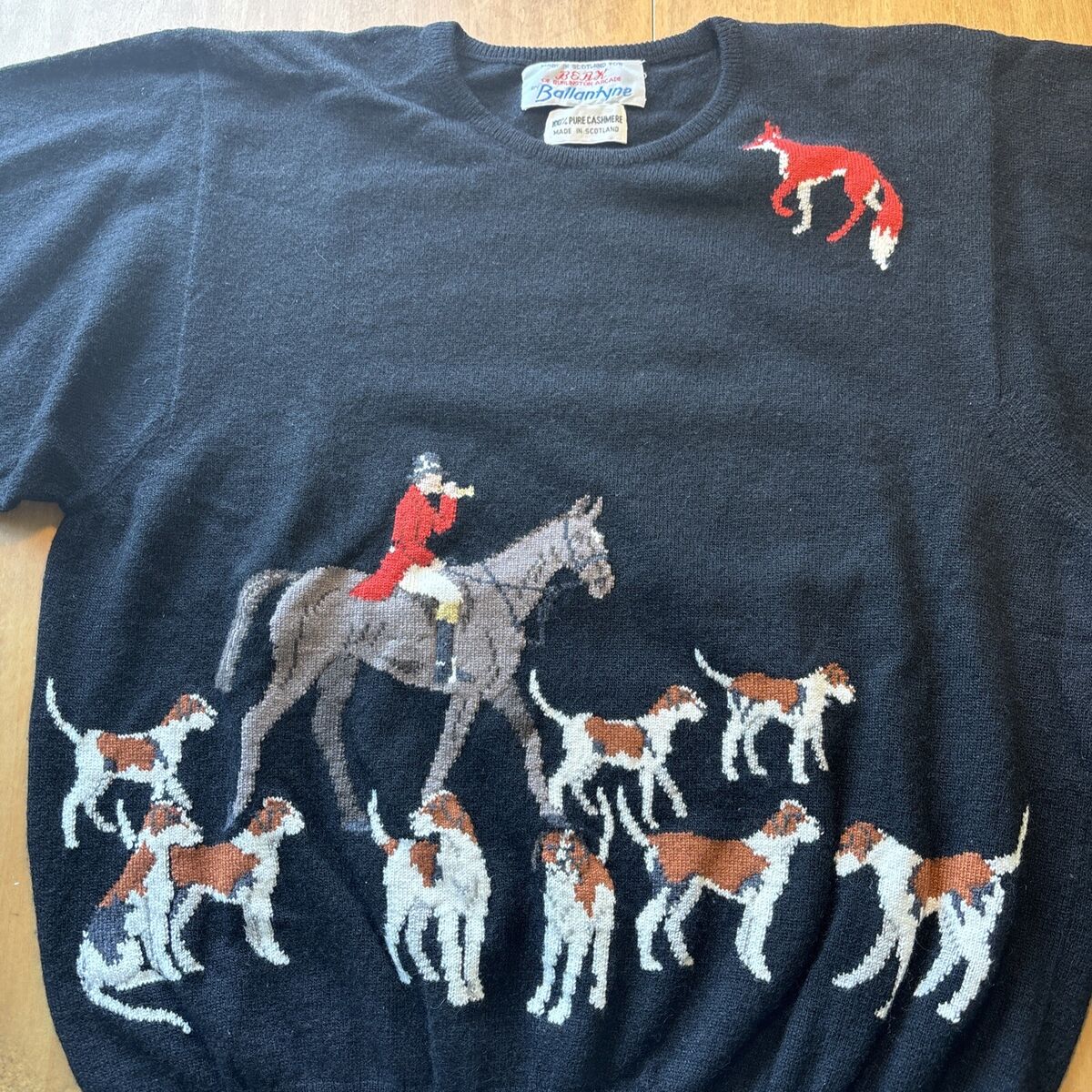 28 Ballantyne Made in Scotland Cashmere Sweater Intarsia 28 Ballantyne Made in Scotland Cashmere Sweater Intarsia