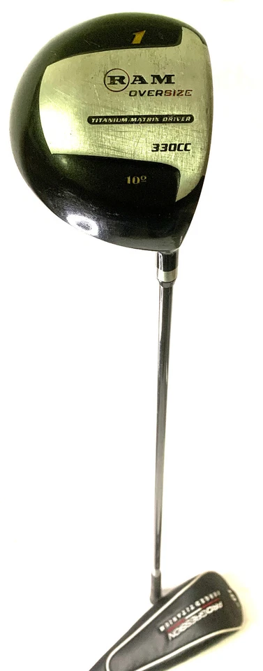 RAM Oversize Titanium Matrix 10° Driver 330CC Golf Club with Head Cover - Image 4 of 4
