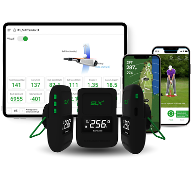 SwingLogic SLX Hybrid Mini Golf Launch Monitor Real-Time Metrics