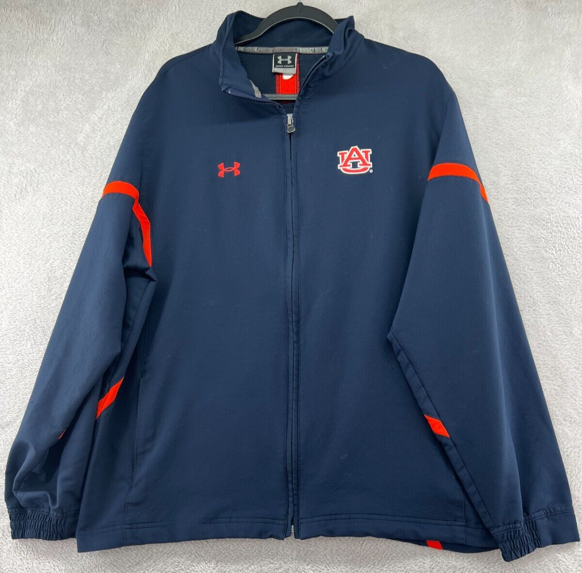 Under Armour Jacket Mens Large War Eagle Auburn Tigers Navy Blue