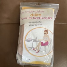 Simple Wishes D Lite Hands Free Breast Pump Bra - Pumping Soft Pink XS-Large NEW
