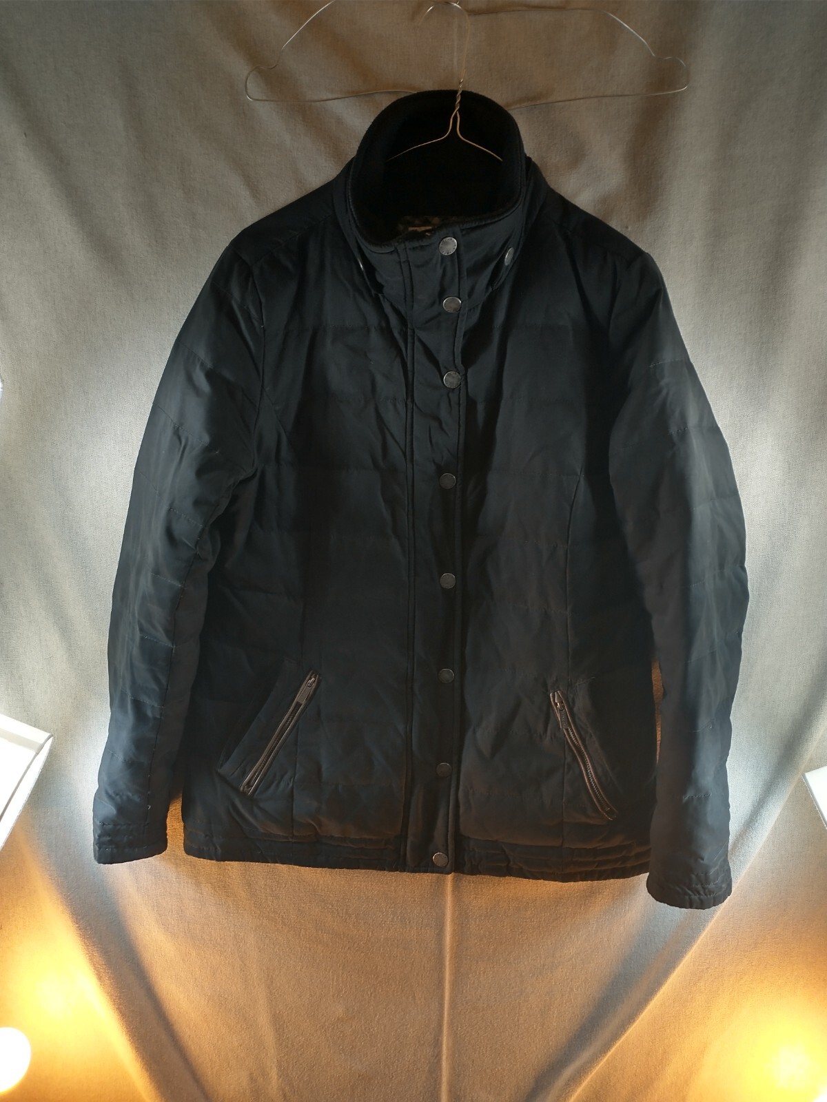 Fat Face Quilted Jacket Women's UK 10 Black Cotton Blend Shell eBay