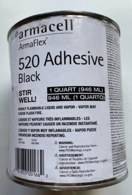 1 Quart of New Armacell Armaflex 520 Industrial Adhesive  W/O Brush