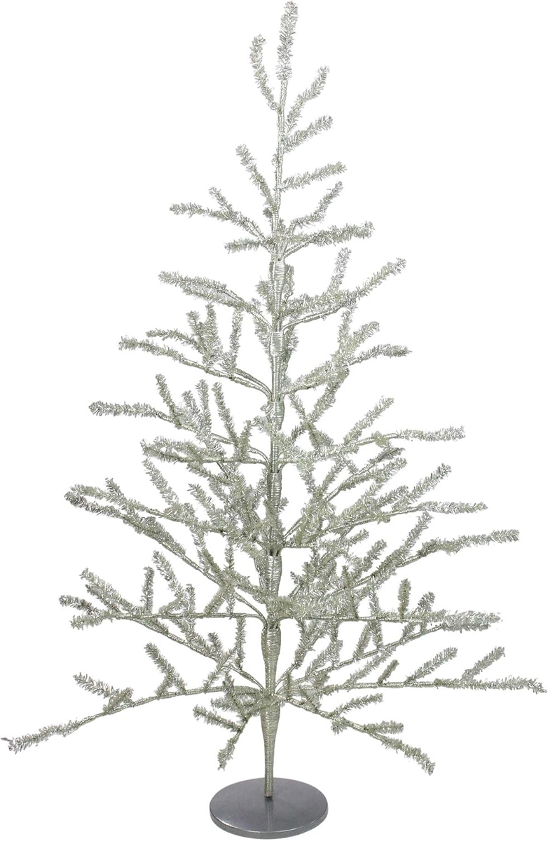 クリスマス特価！　シルバートーン SSLA-30/TR by SAMIC Shiny Tinsel Artificial Christmas Twig Tree, 3', Silver | eBay