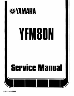 1985 Yamaha Badger YFM80n Service Shop Repair Manual Printed & Comb Bound 