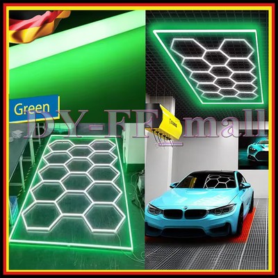 14Hexagon LED Lampe Röhren Werkstatt Garage Wand Decken Leuchte Beleuchtung Grün