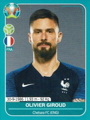 Panini Euro Em 2020 Preview Sticker France Fra 24 Olivier Giroud | eBay